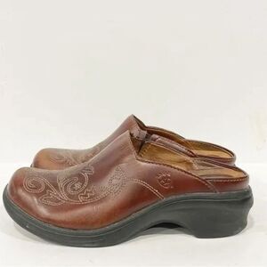 Ariat‎ Savannah Clogs Platform Embroidered Genuine Leather Mahogany Women’s 6.5B